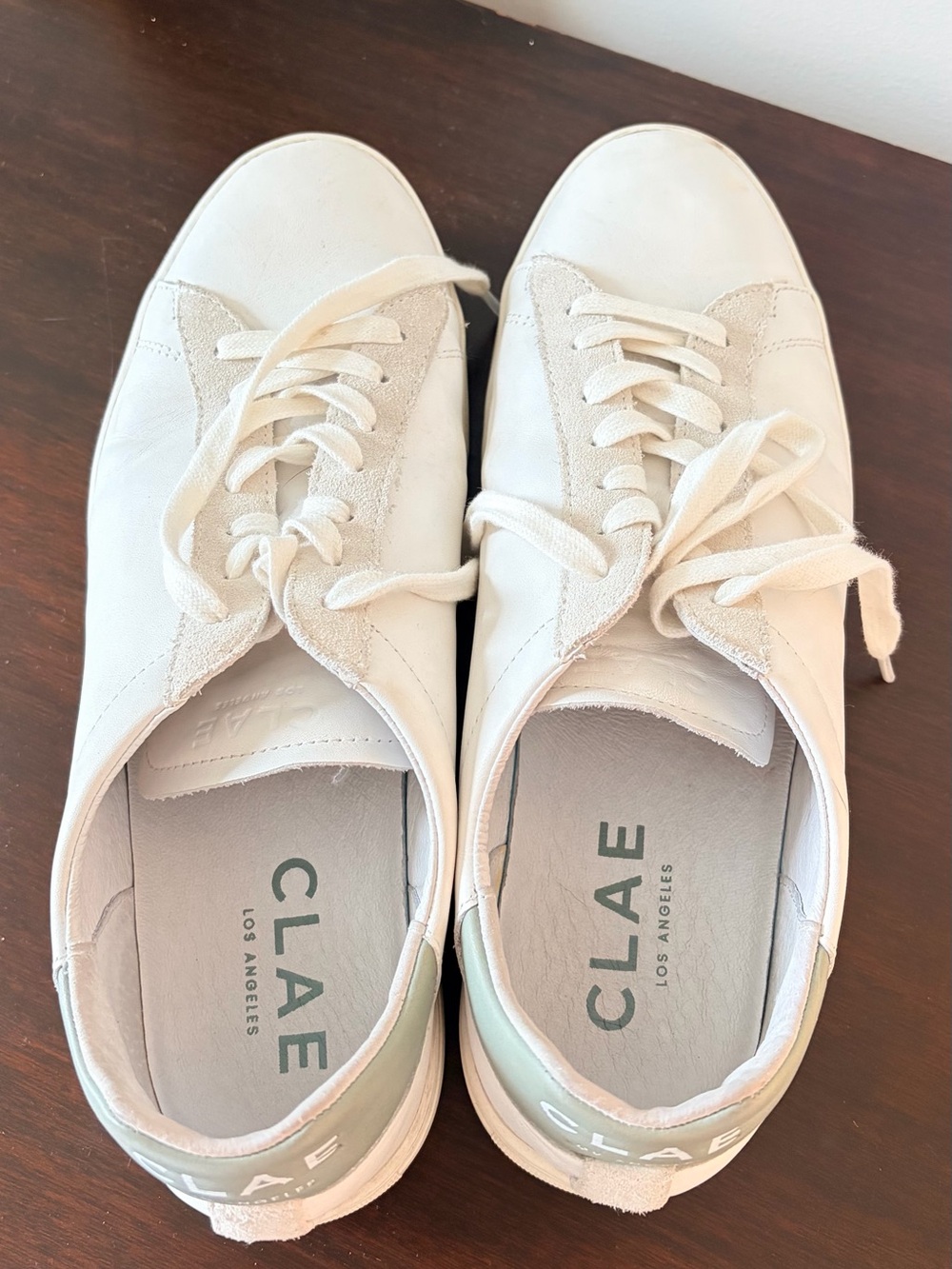 CLAE White Leather Sneakers